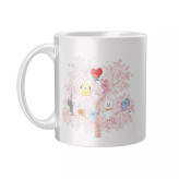 ماگ سرامیکی دسته و داخل سفید BTS-BT21 FH-2294