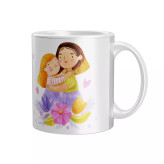 ماگ ( جعبه کادویی رایگان) سرامیکی دسته و داخل سفید روز مادر FH-2562