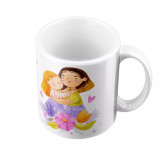 ماگ ( جعبه کادویی رایگان) سرامیکی دسته و داخل سفید روز مادر FH-2562