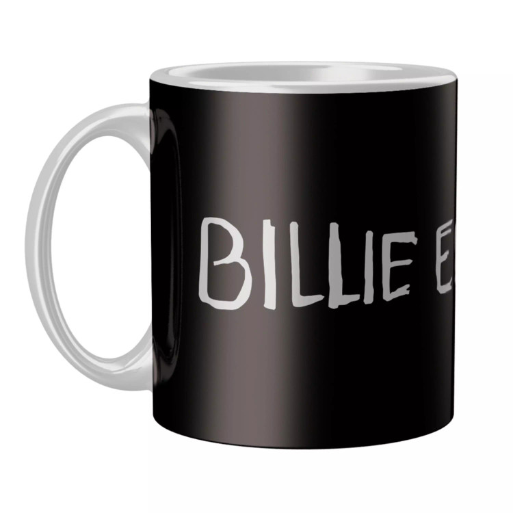 ماگ سرامیکی دسته و داخل سفید BILLIE EILISH FH-2032
