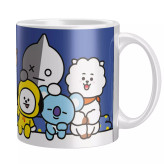 ماگ سرامیکی دسته و داخل سفید BTS-BT21 FH-2236