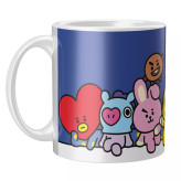 ماگ سرامیکی دسته و داخل سفید BTS-BT21 FH-2236