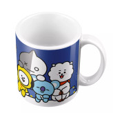 ماگ سرامیکی دسته و داخل سفید BTS-BT21 FH-2236