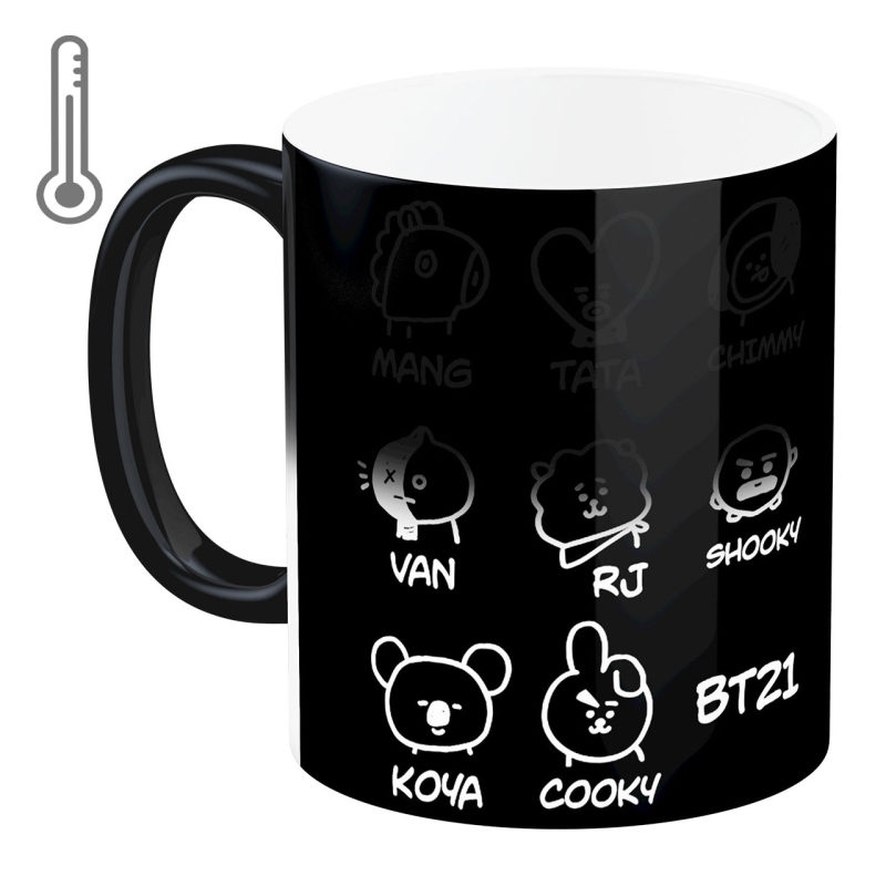 ماگ حرارتی آبنبات رنگی  BTS - BT21 کد MKSA0149