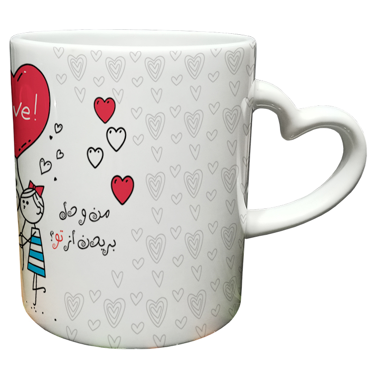 ماگ دسته ساده  عاشقانه کد 69
