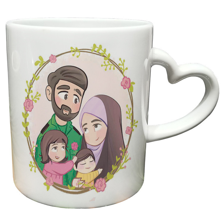 ماگ دسته ساده  عاشقانه کد 329
