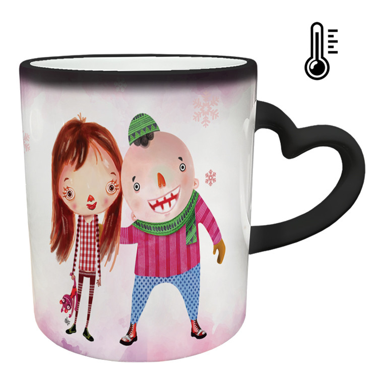 ماگ حرارتی  دسته ساده  عاشقانه کد 17