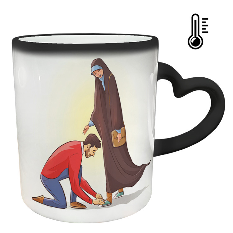 ماگ حرارتی  دسته ساده  عاشقانه کد 272