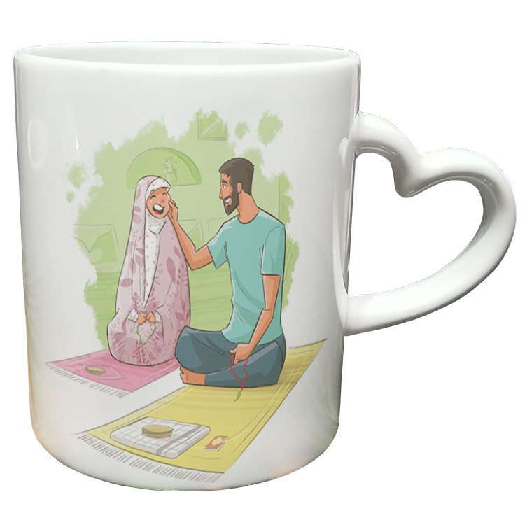 ماگ دسته ساده  عاشقانه کد 337