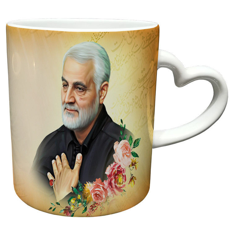 ماگ دسته ساده  سردار سلیمانی کد 71
