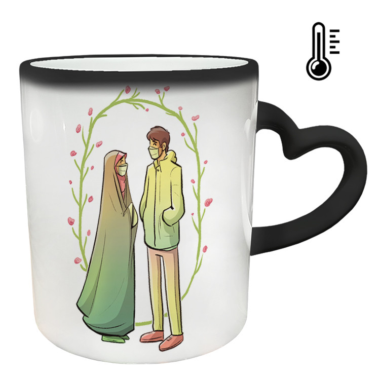 ماگ حرارتی  دسته ساده  عاشقانه کد 243