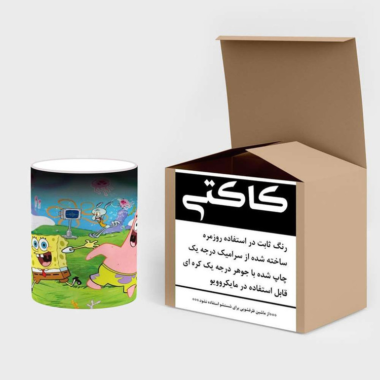 ماگ حرارتی کارتون باب اسفنجی کد mgh23468