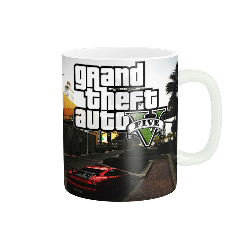 ماگ ( جعبه کادویی رایگان)   بازی جی تی ای GTA V کد gtav-23