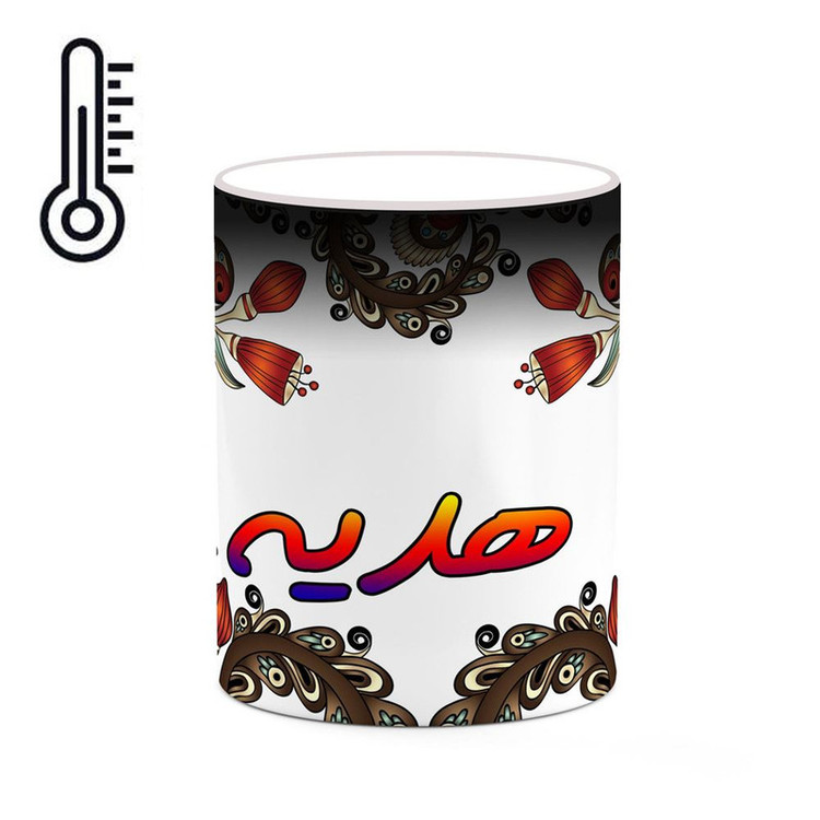ماگ حرارتی اسم هدیه سنتی گل و بته کد mgh48239