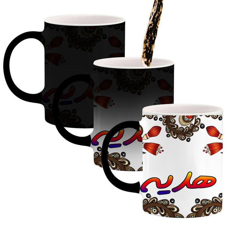 ماگ حرارتی اسم هدیه سنتی گل و بته کد mgh48239