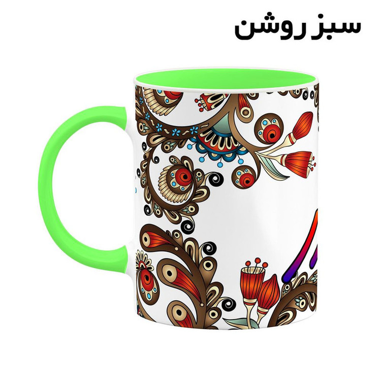 ماگ اسم چنور سنتی گل و بته کد mgh44740