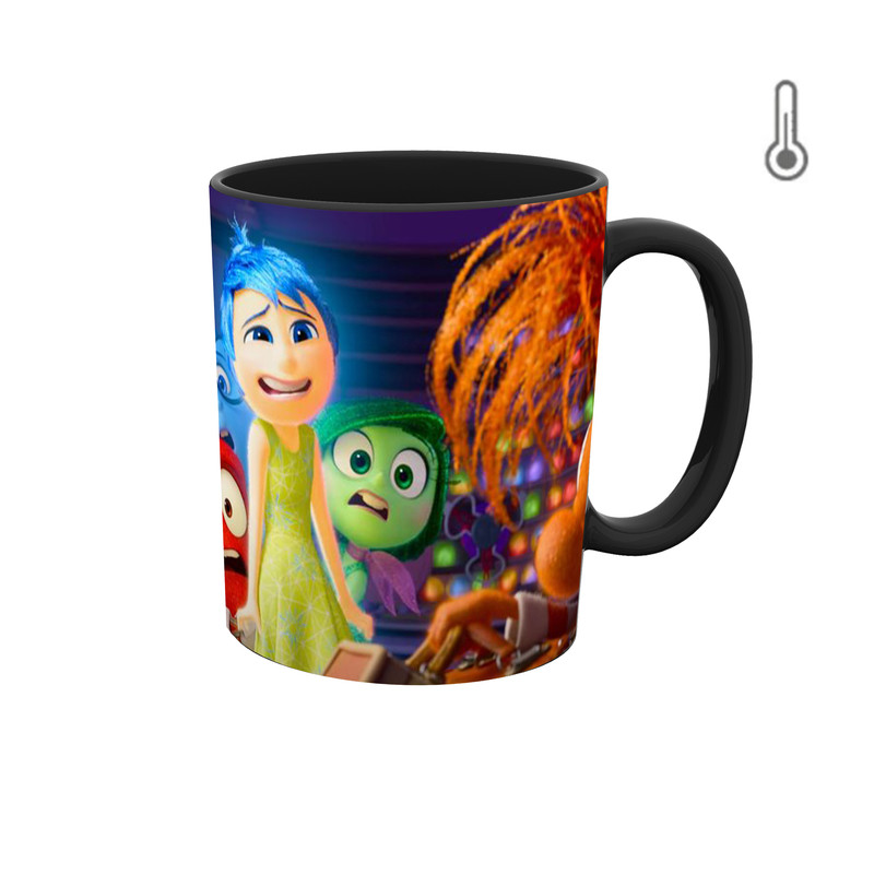 ماگ ( جعبه کادویی رایگان)  حرارتی  انیمیشن داخل و بیرون inside out