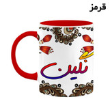 ماگ ( جعبه کادویی رایگان) اسم نگین سنتی گل و بته کد mgh48059