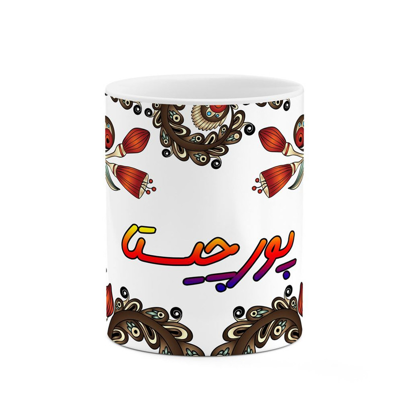ماگ ( جعبه کادویی رایگان)     اسم پورچیستا  سنتی گل و بته کد mgh44468