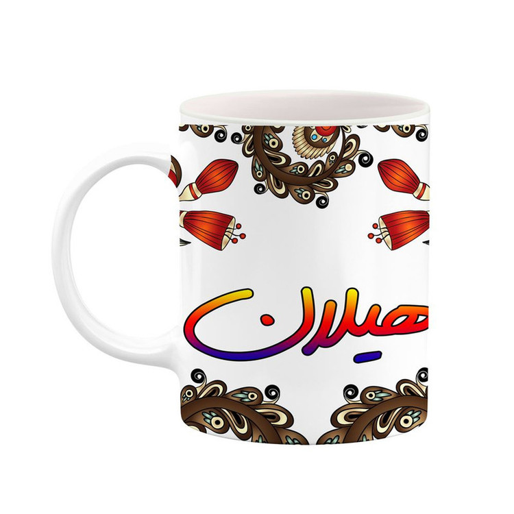 ماگ ( جعبه کادویی رایگان) اسم هیلان سنتی گل و بته کد mgh48350