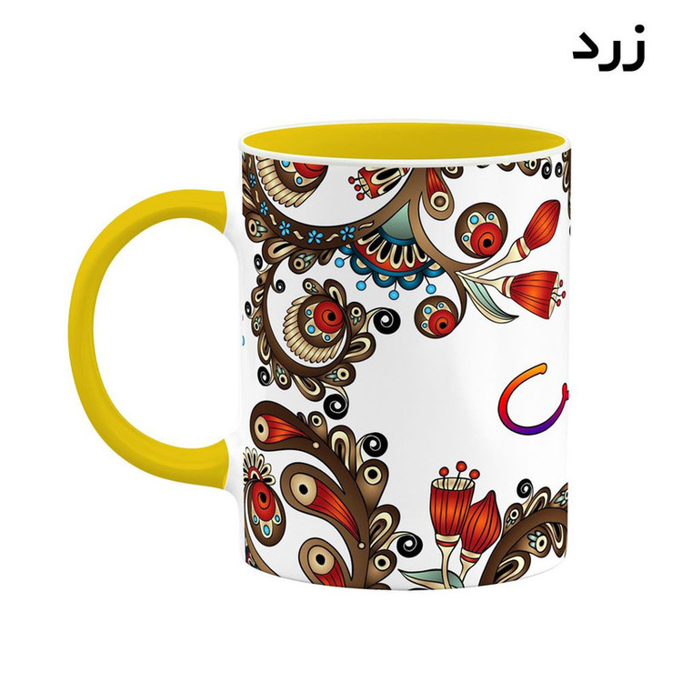 ماگ ( جعبه کادویی رایگان) اسم گل یاس سنتی گل و بته کد mgh46733