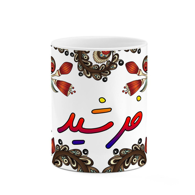 ماگ ( جعبه کادویی رایگان) اسم فرشید سنتی گل و بته کد mgh46372