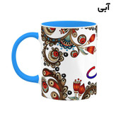 ماگ ( جعبه کادویی رایگان) اسم ماه_گل سنتی گل و بته کد mgh47024
