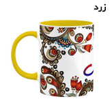 ماگ ( جعبه کادویی رایگان) اسم ماه_گل سنتی گل و بته کد mgh47024