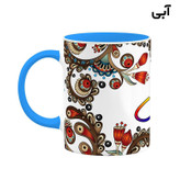 ماگ ( جعبه کادویی رایگان) اسم ماهان سنتی گل و بته کد mgh47031