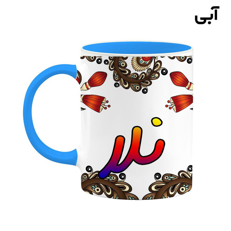 ماگ ( جعبه کادویی رایگان) اسم نلا سنتی گل و بته کد mgh48064