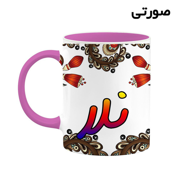 ماگ ( جعبه کادویی رایگان) اسم نلا سنتی گل و بته کد mgh48064