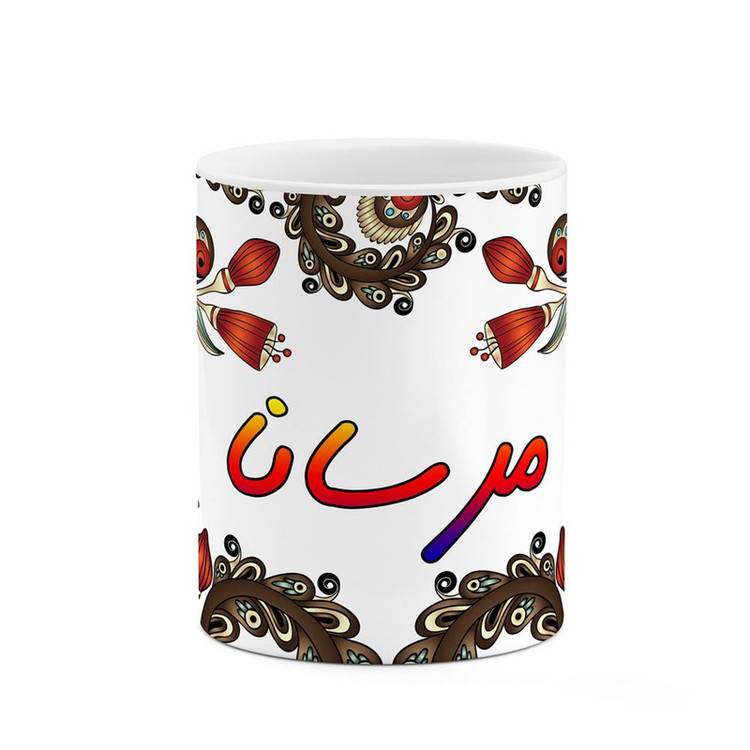 ماگ ( جعبه کادویی رایگان) اسم مرسانا سنتی گل و بته کد mgh47536
