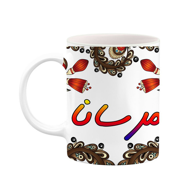 ماگ ( جعبه کادویی رایگان) اسم مرسانا سنتی گل و بته کد mgh47536