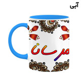 ماگ ( جعبه کادویی رایگان) اسم مرسانا سنتی گل و بته کد mgh47536