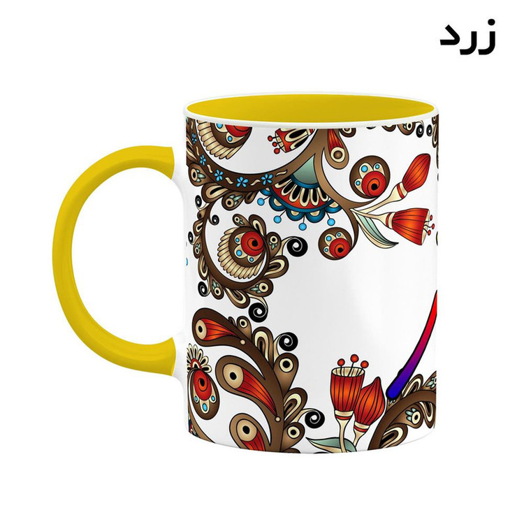 ماگ ( جعبه کادویی رایگان) اسم فراز سنتی گل و بته کد mgh46327