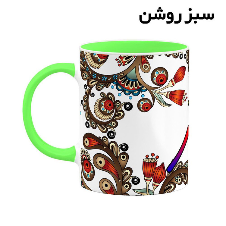 ماگ ( جعبه کادویی رایگان) اسم فراز سنتی گل و بته کد mgh46327