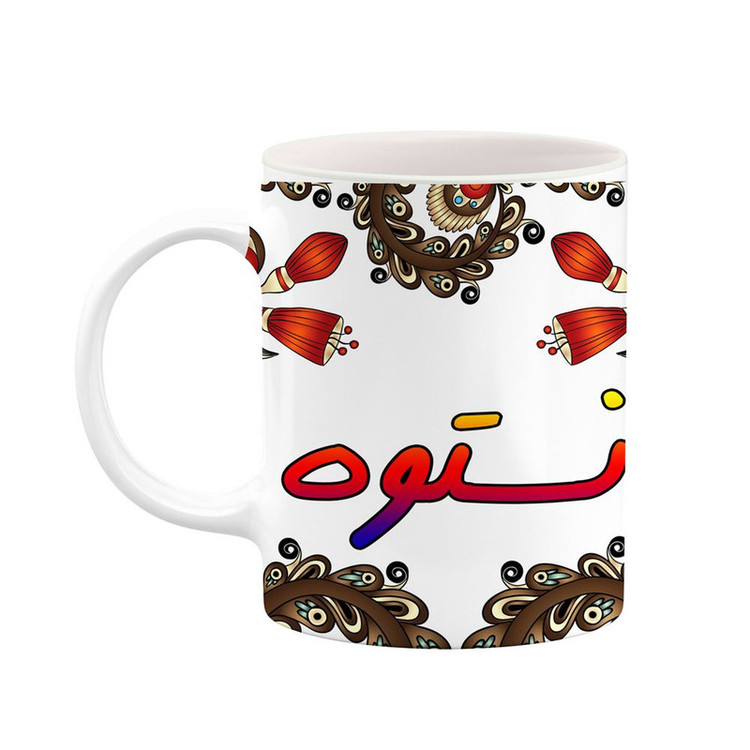 ماگ ( جعبه کادویی رایگان) اسم نستوه سنتی گل و بته کد mgh48014