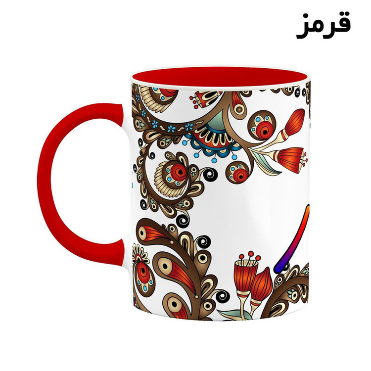 ماگ ( جعبه کادویی رایگان) اسم بهار سنتی گل و بته کد mgh44204