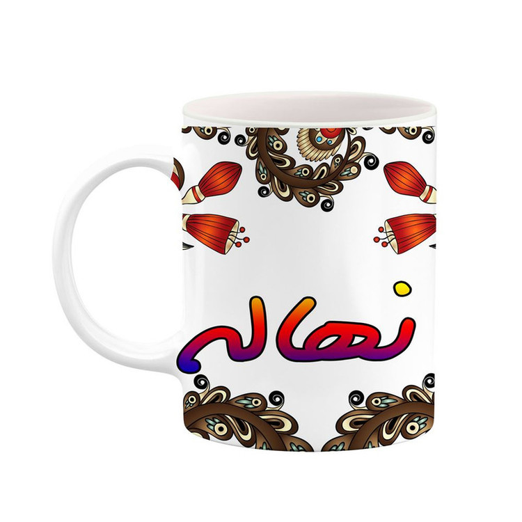 ماگ ( جعبه کادویی رایگان) اسم نهاله سنتی گل و بته کد mgh48074