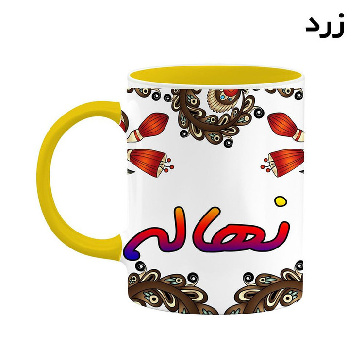 ماگ ( جعبه کادویی رایگان) اسم نهاله سنتی گل و بته کد mgh48074