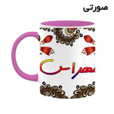 ماگ ( جعبه کادویی رایگان) اسم مهراس سنتی گل و بته کد mgh47722