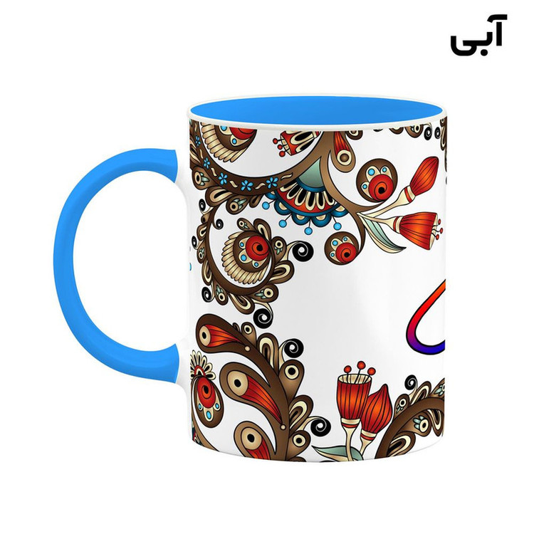 ماگ ( جعبه کادویی رایگان) اسم آیتن سنتی گل و بته کد mgh43976