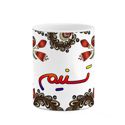 ماگ اسم تسنیم سنتی گل و بته کد mgh44562