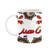 ماگ ( جعبه کادویی رایگان) اسم ناهید سنتی گل و بته کد mgh47970