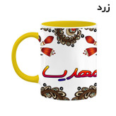 ماگ ( جعبه کادویی رایگان) اسم مهدیسا سنتی گل و بته کد mgh47688