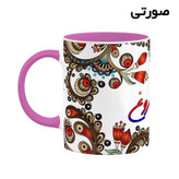 ماگ ( جعبه کادویی رایگان) اسم گل فروغ سنتی گل و بته کد mgh46724