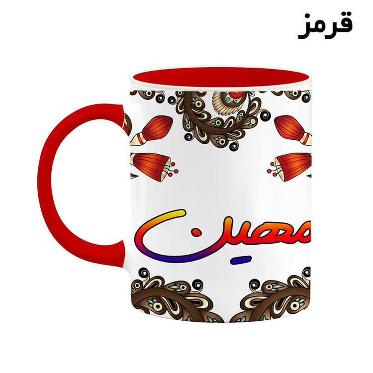 ماگ ( جعبه کادویی رایگان) اسم مهین سنتی گل و بته کد mgh47831