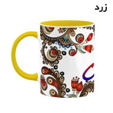 ماگ ( جعبه کادویی رایگان) اسم گیتی سنتی گل و بته کد mgh46855
