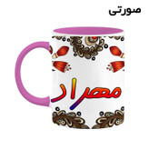 ماگ ( جعبه کادویی رایگان) اسم مهراد سنتی گل و بته کد mgh47720