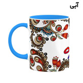 ماگ ( جعبه کادویی رایگان) اسم فیروزه سنتی گل و بته کد mgh46477